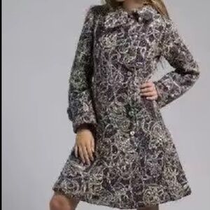 Desigual Embroidered Coat Size 44 NWOT